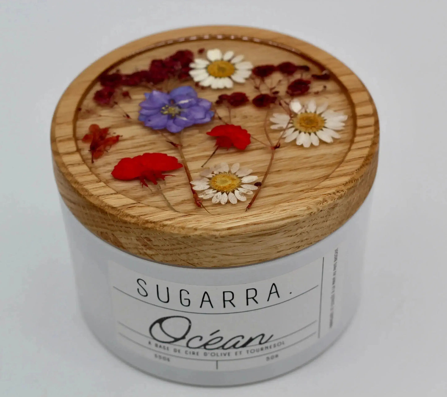 Bougie 350g avec couvercle Fleuris – Pièce n°03