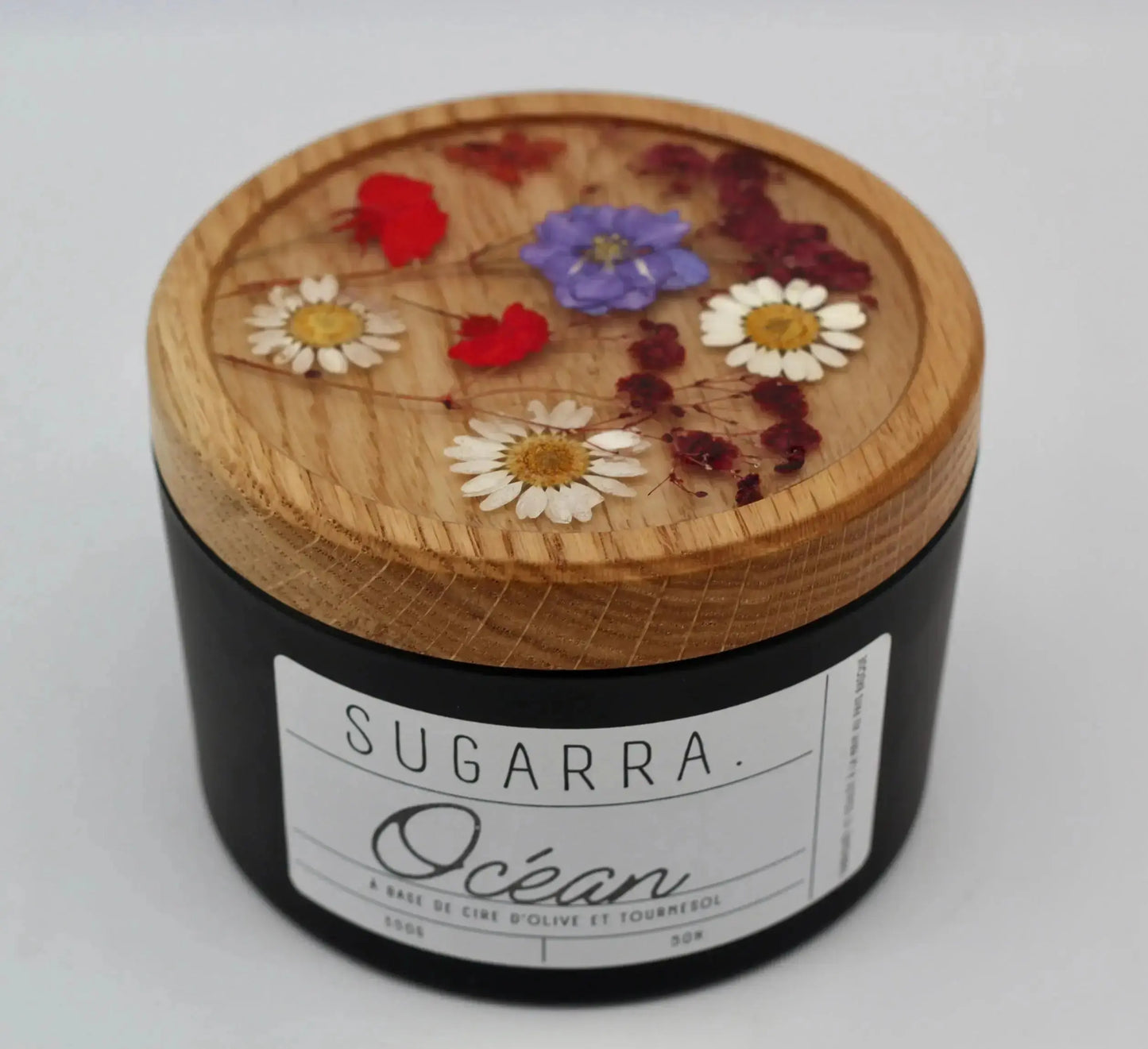 Bougie 350g avec couvercle Fleuris – Pièce n°03