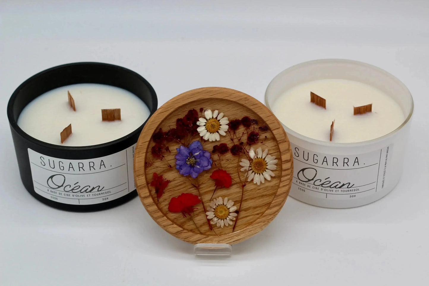 Bougie 350g avec couvercle Fleuris – Pièce n°03