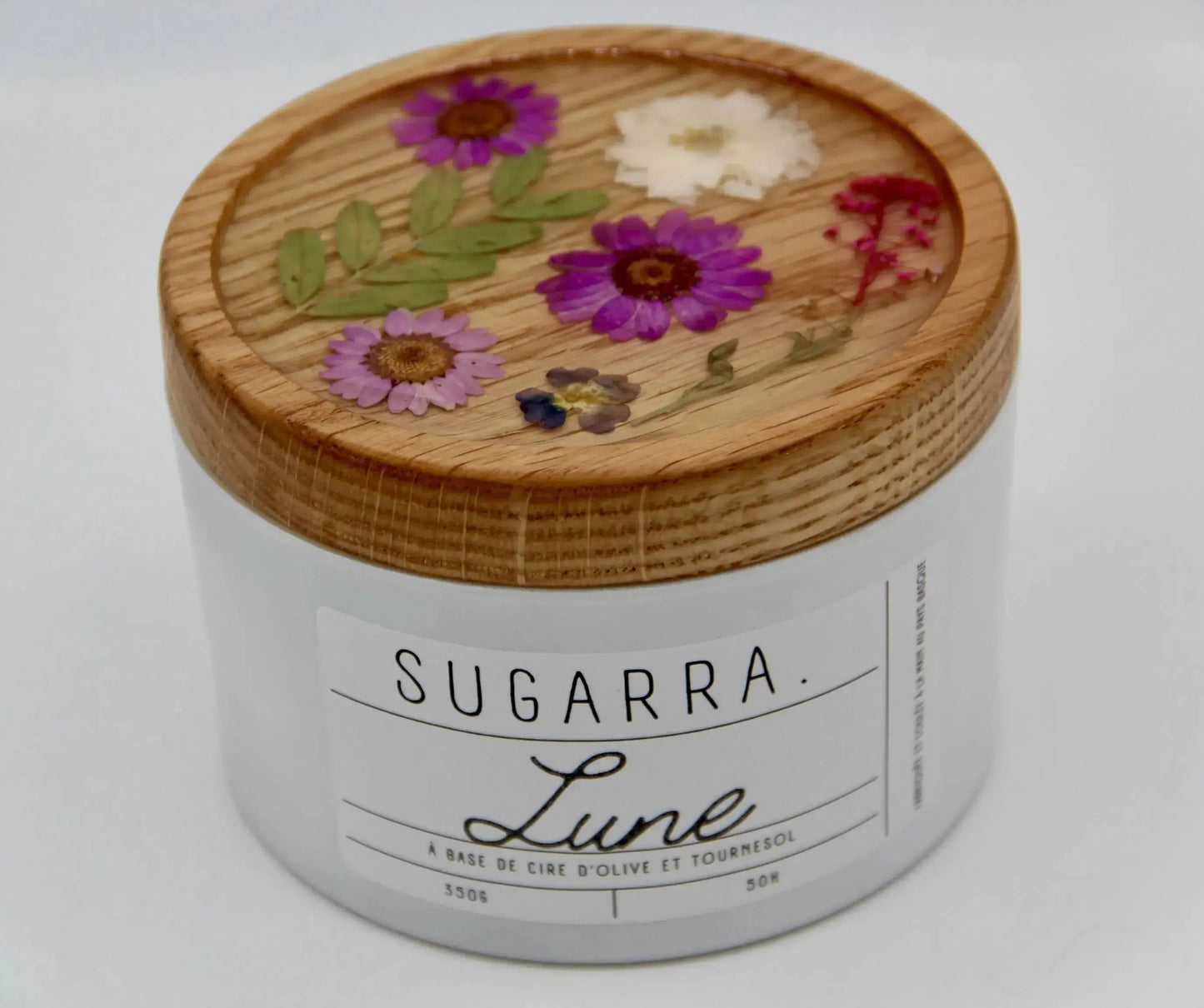 Bougie 350g avec couvercle Fleuris – Pièce n°05