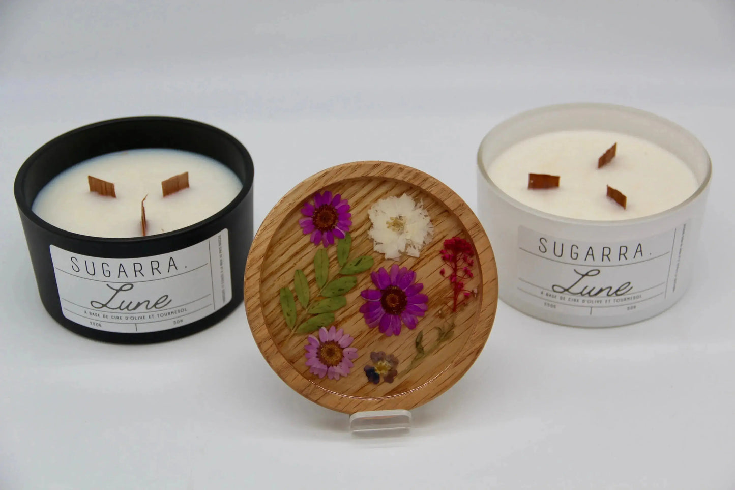 Bougie 350g avec couvercle Fleuris – Pièce n°05