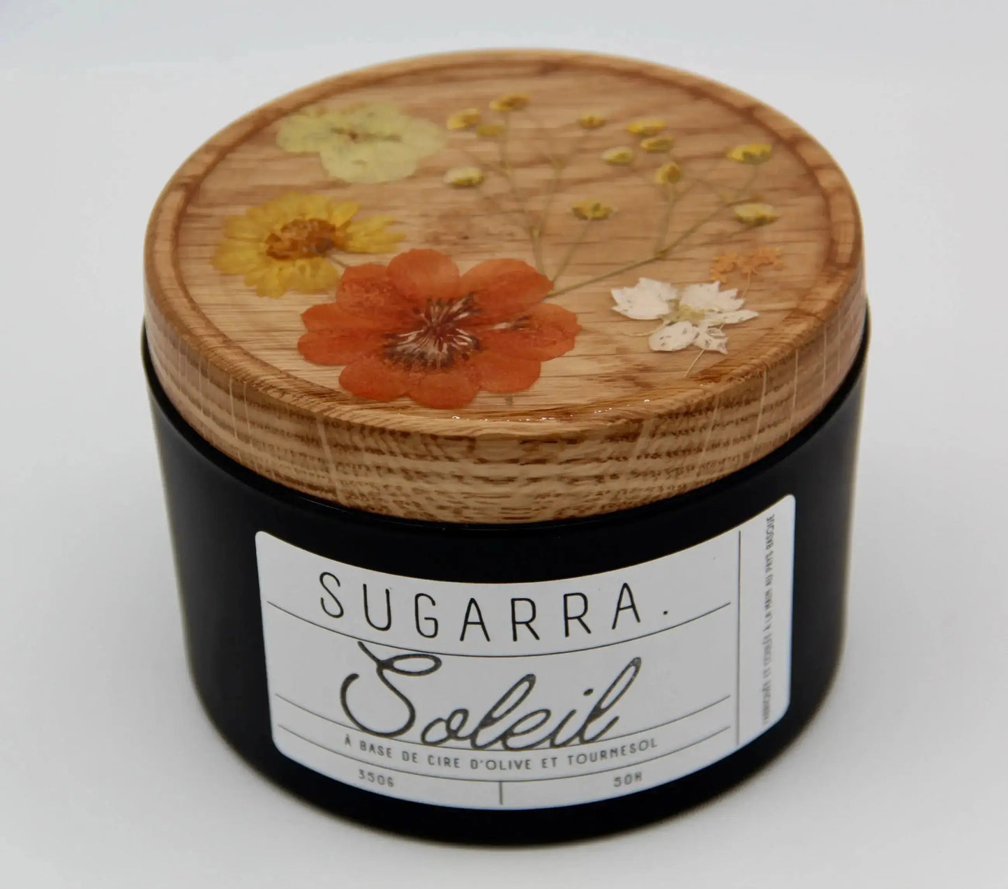 Bougie 350g avec couvercle Fleuris – Pièce n°06
