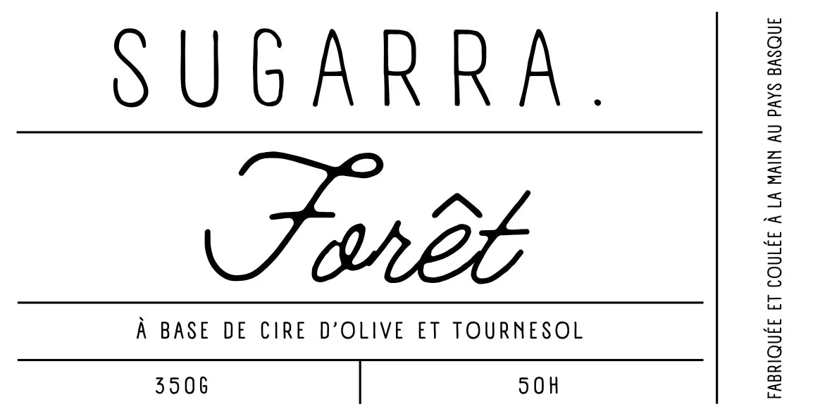 Bougie 350g avec couvercle en Chêne – Pièce n°01 Sugarra
