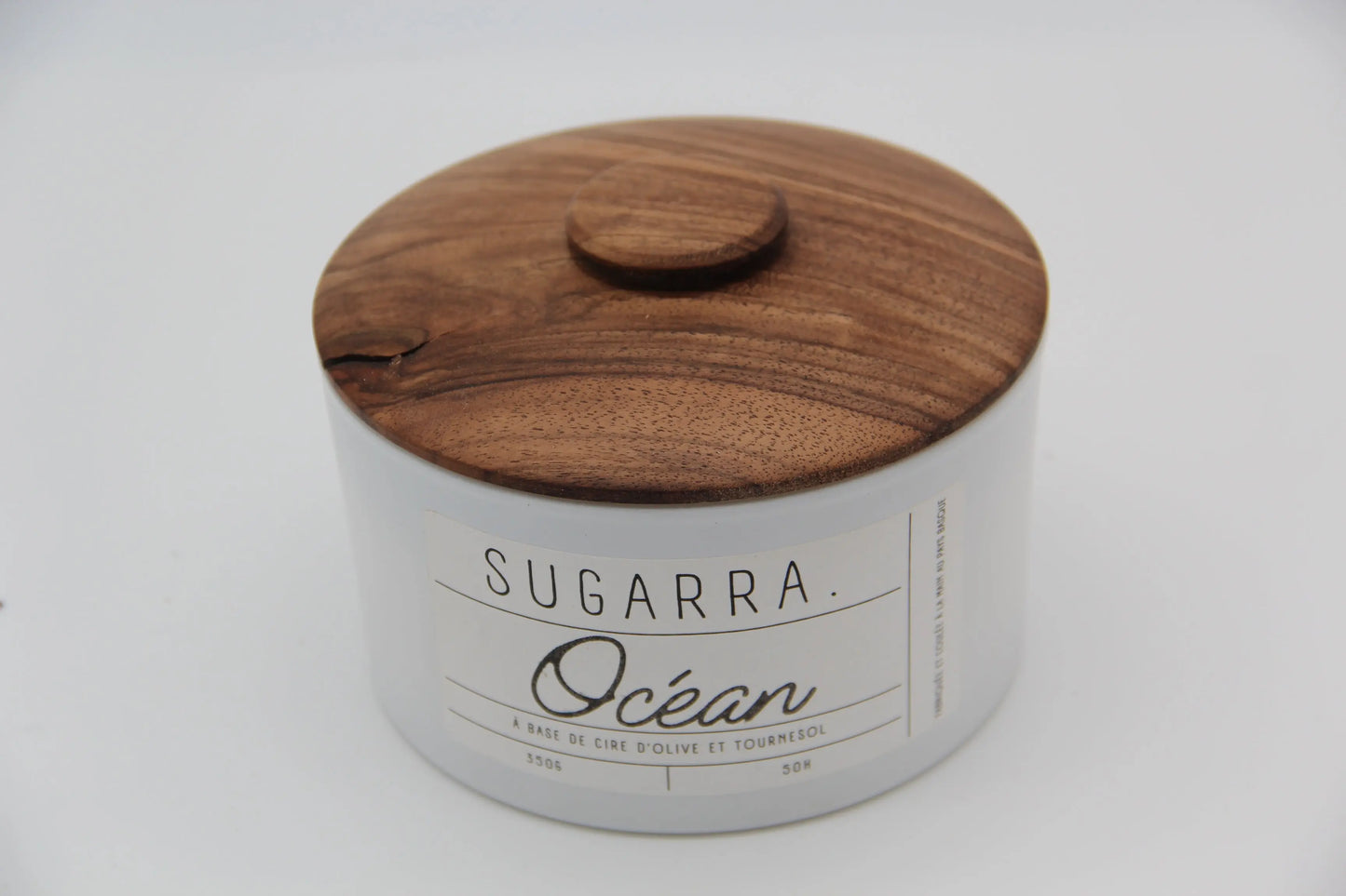 Bougie 350g avec couvercle en Noyer – Pièce n°07