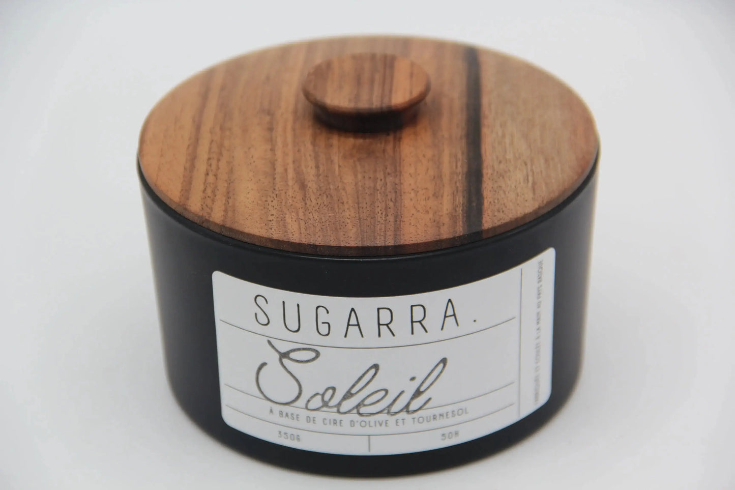 Bougie 350g avec couvercle en Noyer – Pièce n°08