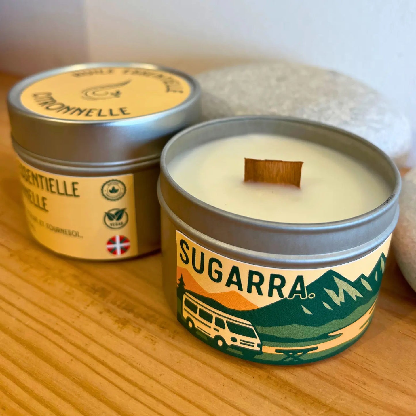 Bougie à l'huile essentielle de Citronnelle Sugarra