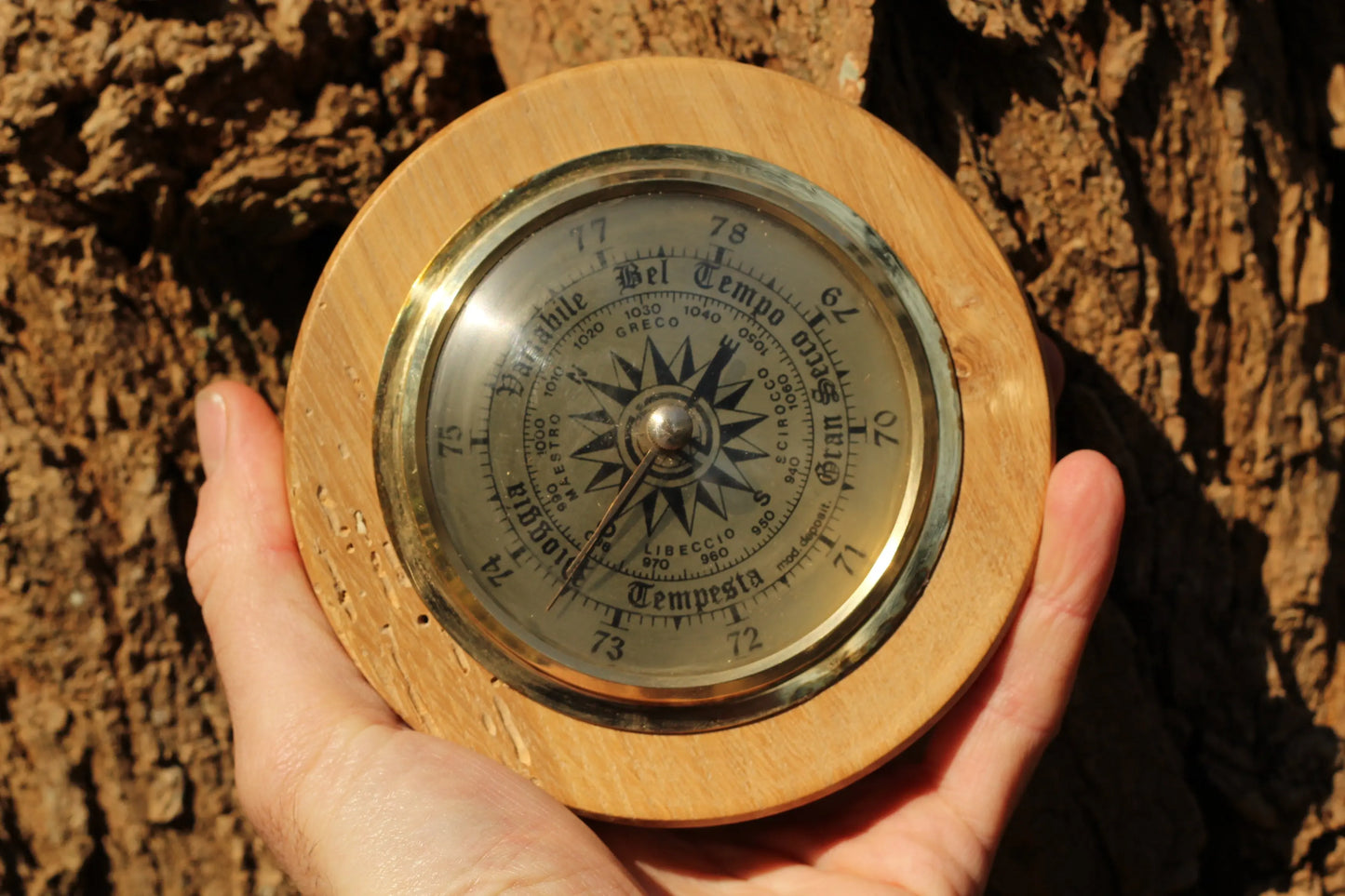 Bougie artisanale parfumée "Océan" avec couvercle Baromètre - 350 g Sugarra