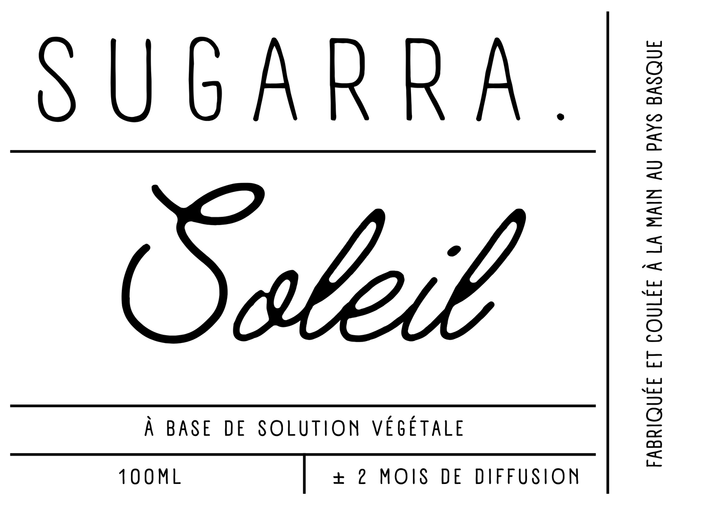 Diffuseur à tiges 100 ml avec bouchon en Bois spéciaux ( Erable échauffé ) - Pièce n°01 Sugarra