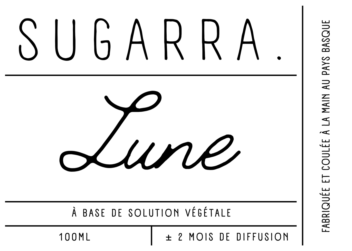 Diffuseur à tiges 100 ml avec bouchon en Bois spéciaux ( Erable échauffé ) - Pièce n°01 Sugarra