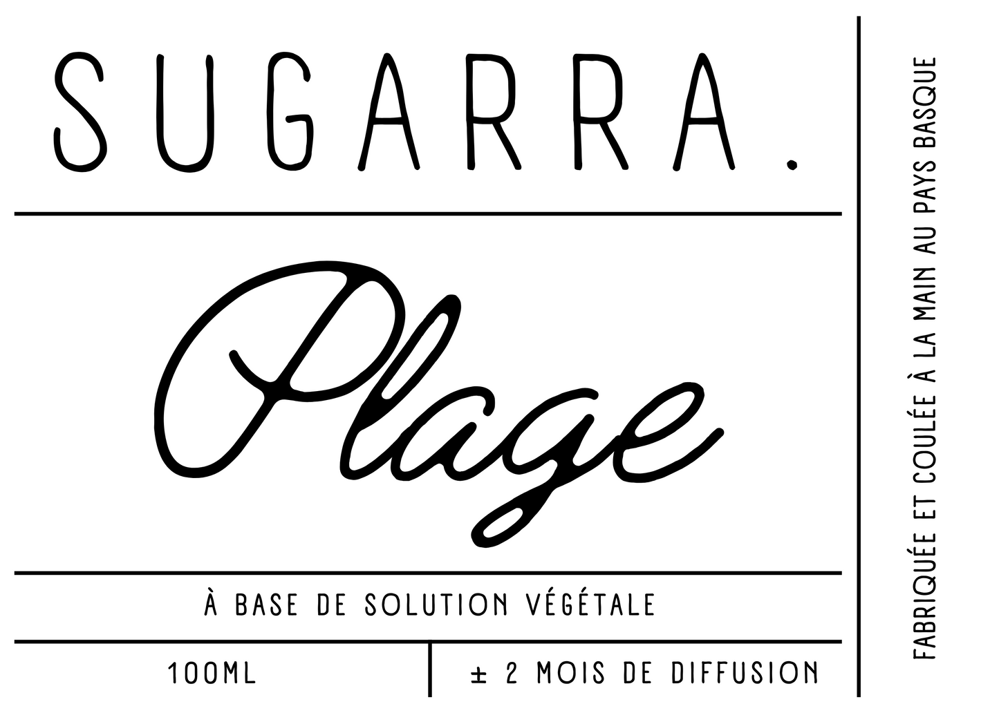Diffuseur à tiges 100 ml avec bouchon en Bois spéciaux ( Erable échauffé ) - Pièce n°01 Sugarra