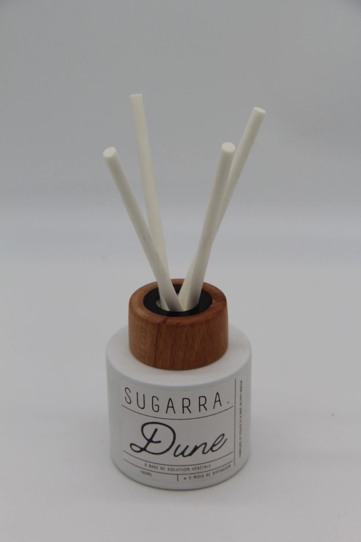 Diffuseur à tiges 100 ml avec bouchon en Bois spéciaux ( Marronnier Bleuté ) - Pièce n°05 Sugarra