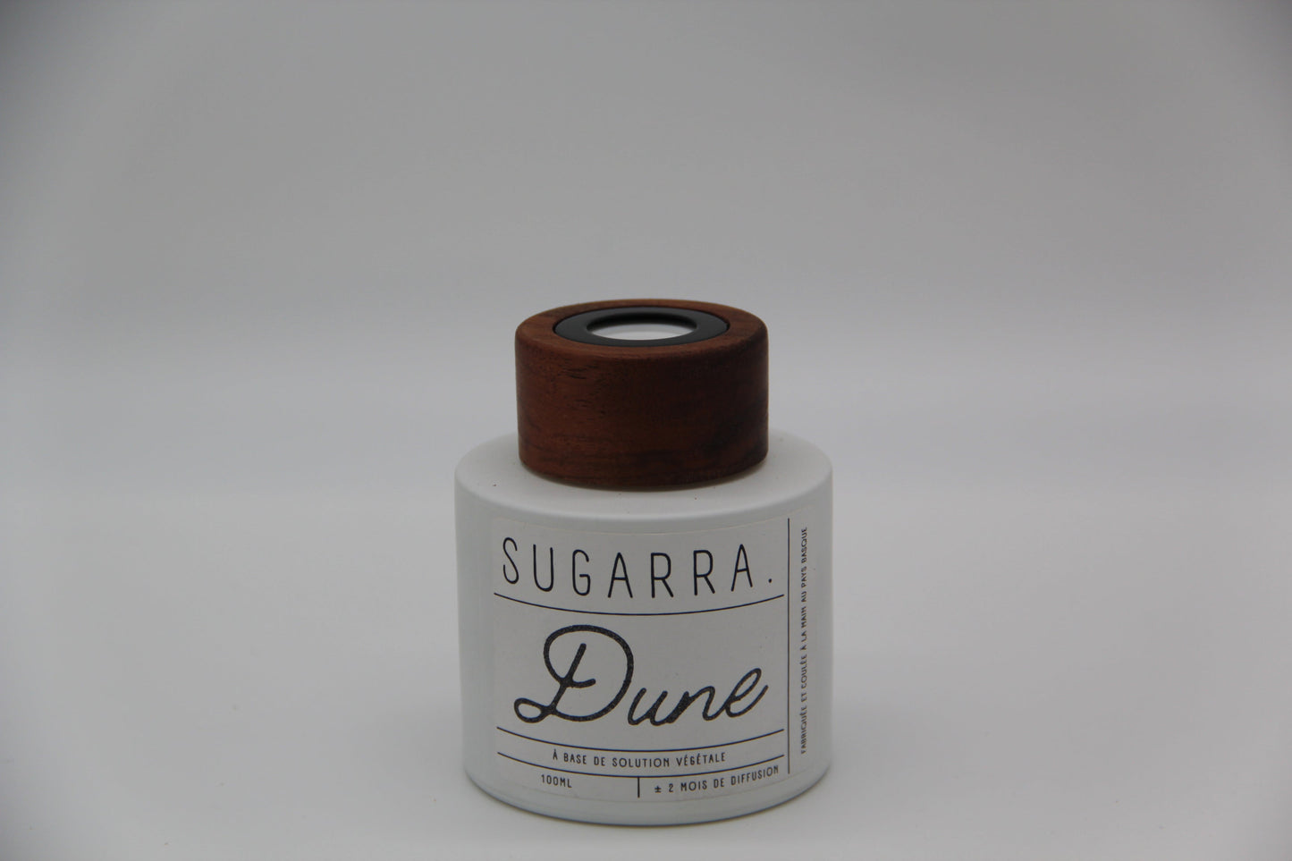 Diffuseur à tiges 100 ml avec bouchon en Noyer - Pièce n°02 Sugarra