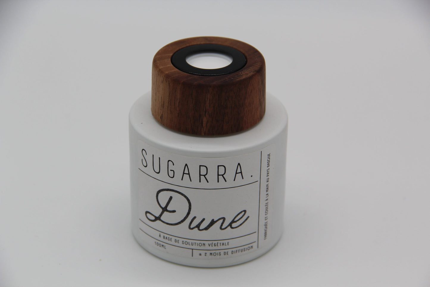 Diffuseur à tiges 100 ml avec bouchon en Noyer - Pièce n°03 Sugarra