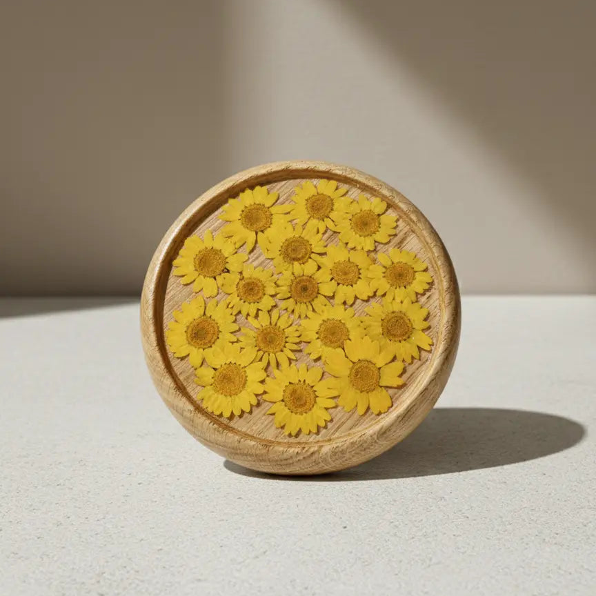 Bougie 350g avec couvercle Fleuris