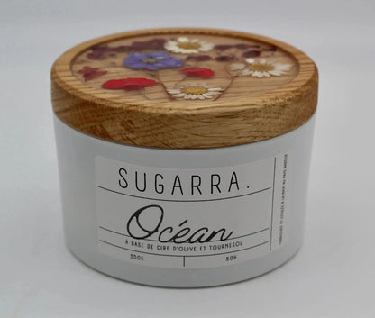 Bougie 350g avec couvercle Fleuris – Pièce n°03