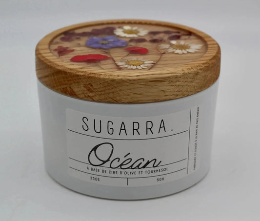 Bougie 350g avec couvercle Fleuris – Pièce n°03