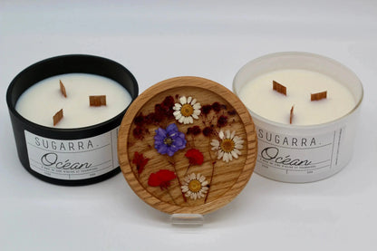 Bougie 350g avec couvercle Fleuris – Pièce n°03