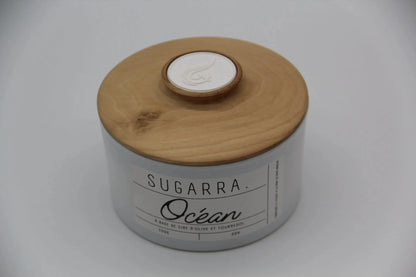 Bougie 350g avec couvercle en Chêne – Pièce n°01 Sugarra