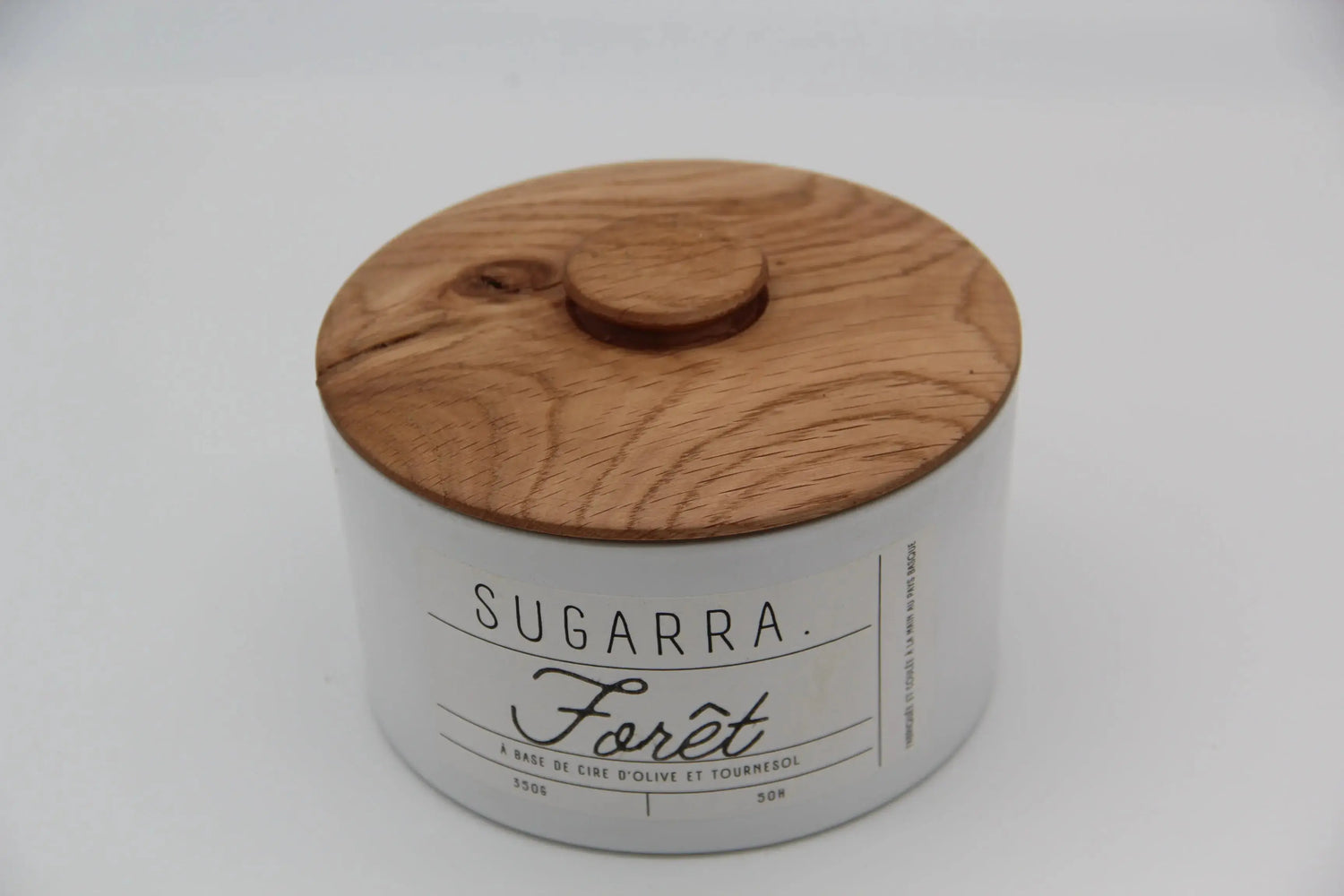 Bougie 350g avec couvercle en Chêne – Pièce n°05 Sugarra