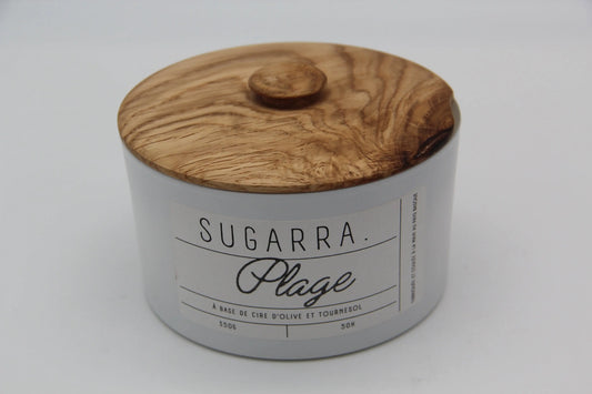 Bougie 350g avec couvercle en Chêne – Pièce n°06