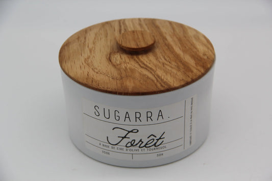 Bougie 350g avec couvercle en Chêne – Pièce n°07