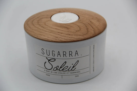 Bougie 350g avec couvercle en Chêne – Pièce n°09