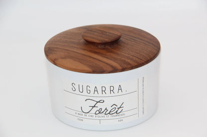 Bougie 350g avec couvercle en Noyer – Pièce n°03 Sugarra