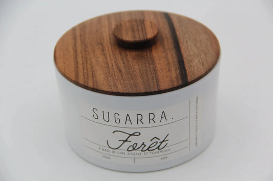 Bougie 350g avec couvercle en Noyer – Pièce n°08