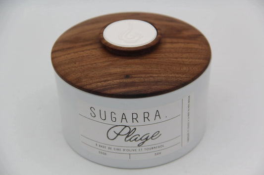 Bougie 350g avec couvercle en Noyer – Pièce n°09