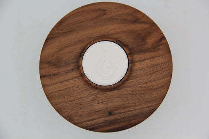Bougie 350g avec couvercle en Noyer – Pièce n°09