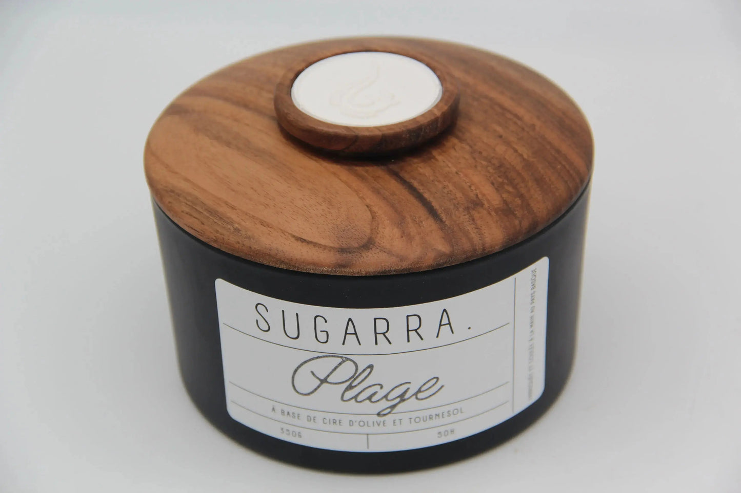 Bougie 350g avec couvercle en Noyer – Pièce n°10