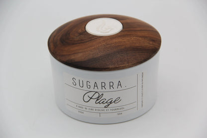 Bougie 350g avec couvercle en Noyer – Pièce n°11