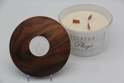 Bougie 350g avec couvercle en Noyer – Pièce n°11