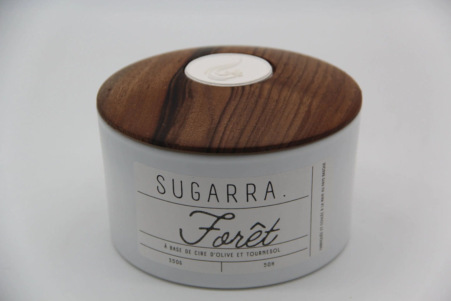 Bougie 350g avec couvercle en Noyer – Pièce n°12