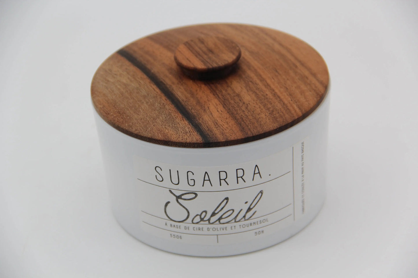 Bougie 350g avec couvercle en Noyer – Pièce n°13