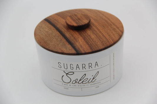 Bougie 350g avec couvercle en Noyer – Pièce n°13