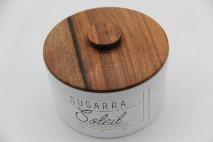 Bougie 350g avec couvercle en Noyer – Pièce n°13