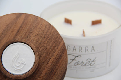 Bougie 350g avec couvercle en Noyer – Pièce n°14