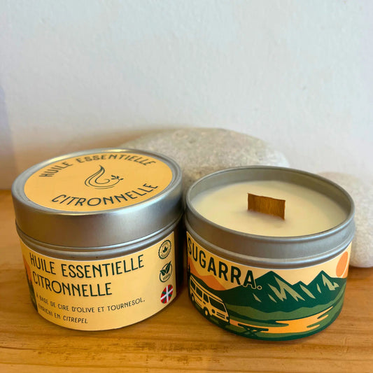 Bougie à l'huile essentielle de Citronnelle Sugarra