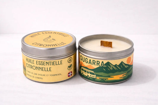Bougie à l'huile essentielle de Citronnelle