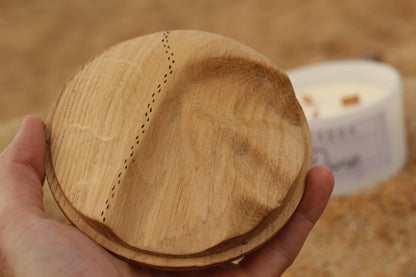 Bougie artisanale parfumée "Dune" avec couvercle sculpté à la main - 350 g Sugarra