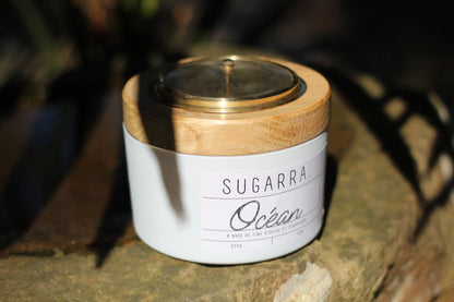 Bougie artisanale parfumée "Océan" avec couvercle Baromètre - 350 g Sugarra