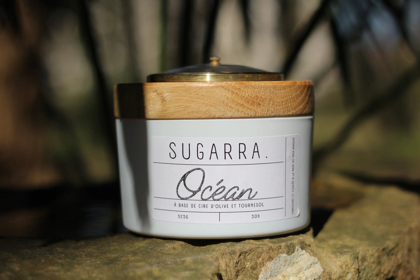 Bougie artisanale parfumée "Océan" avec couvercle Baromètre - 350 g Sugarra