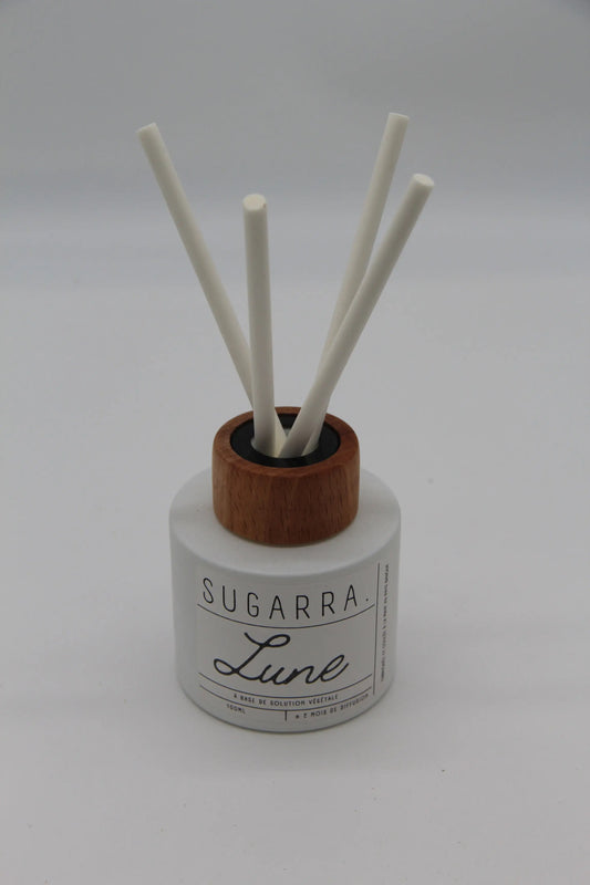 Diffuseur à tiges 100 ml avec bouchon en Bois spéciaux ( Hêtre Rouge ) - Pièce n°02 Sugarra