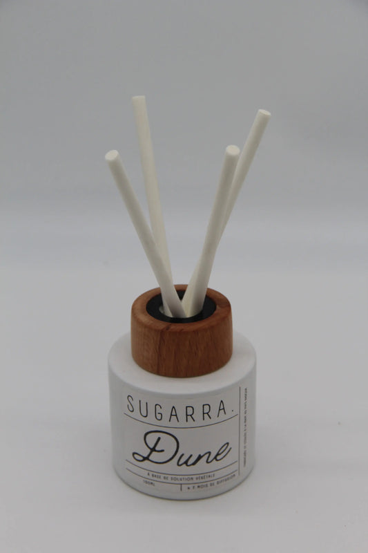 Diffuseur à tiges 100 ml avec bouchon en Bois spéciaux ( Marronnier Bleuté ) - Pièce n°05 Sugarra