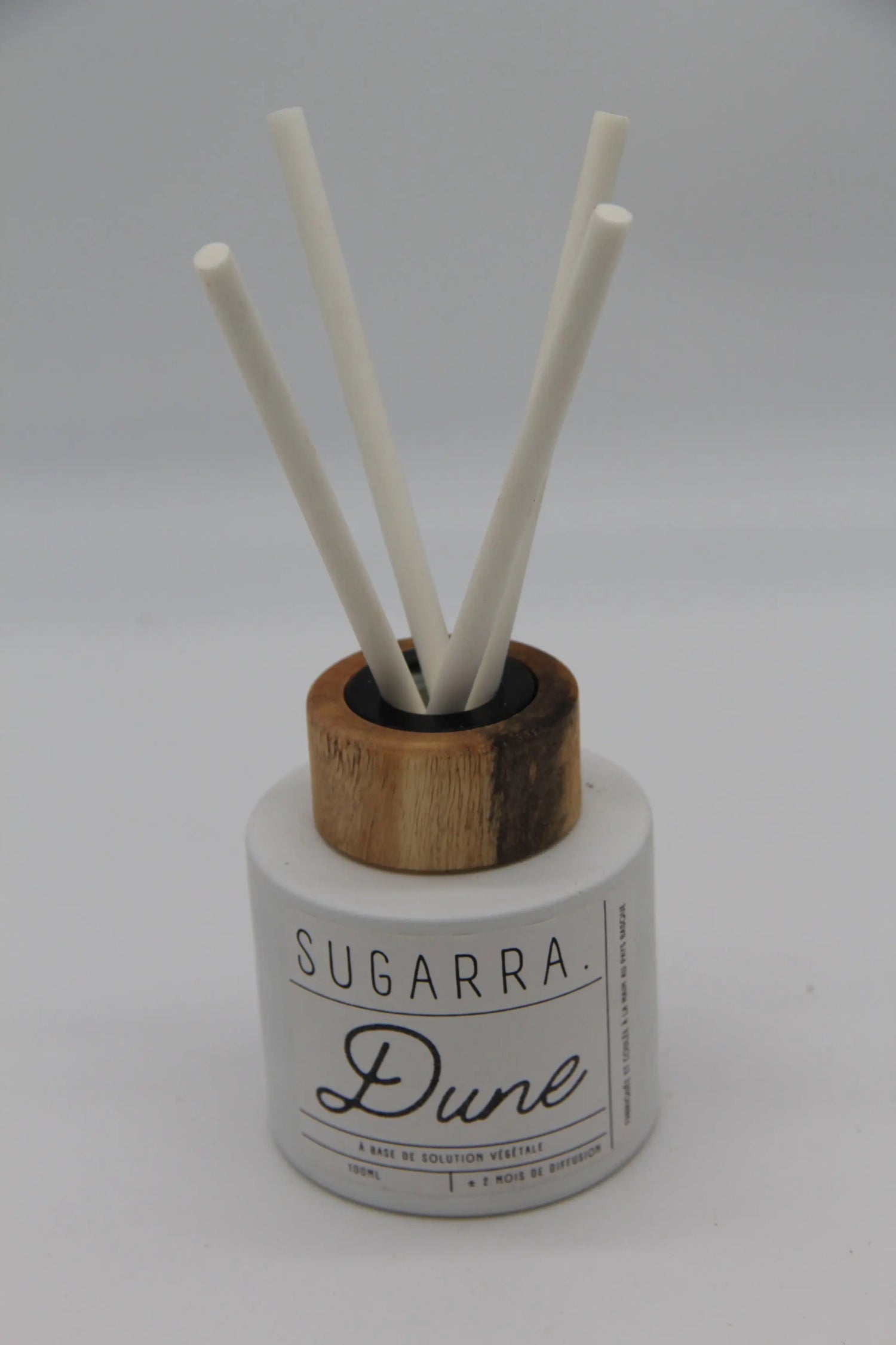 Diffuseur à tiges 100 ml avec bouchon en Bois spéciaux ( Marronnier Bleuté ) - Pièce n°05 Sugarra