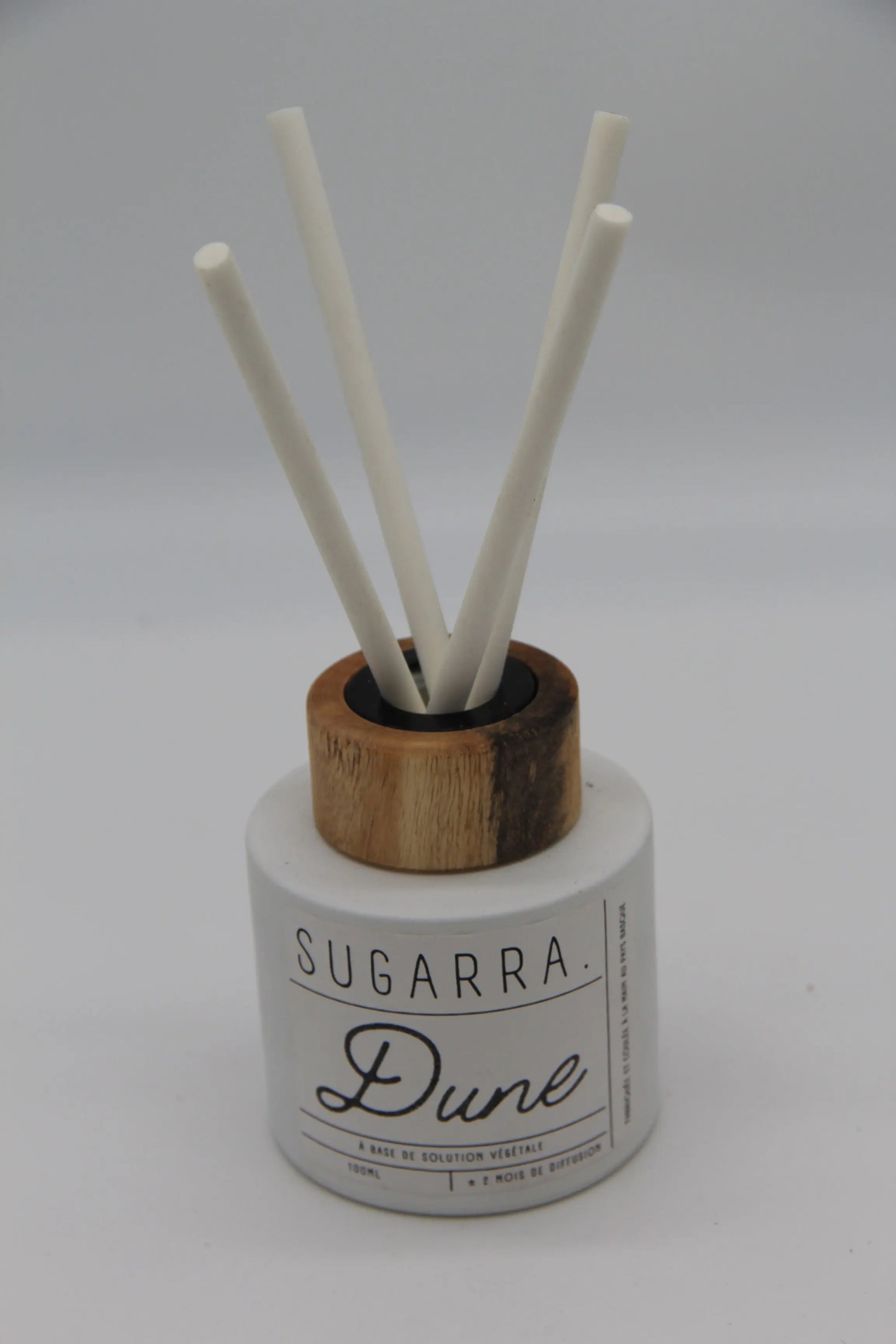 Diffuseur à tiges 100 ml avec bouchon en Bois spéciaux ( Marronnier Bleuté ) - Pièce n°05 Sugarra