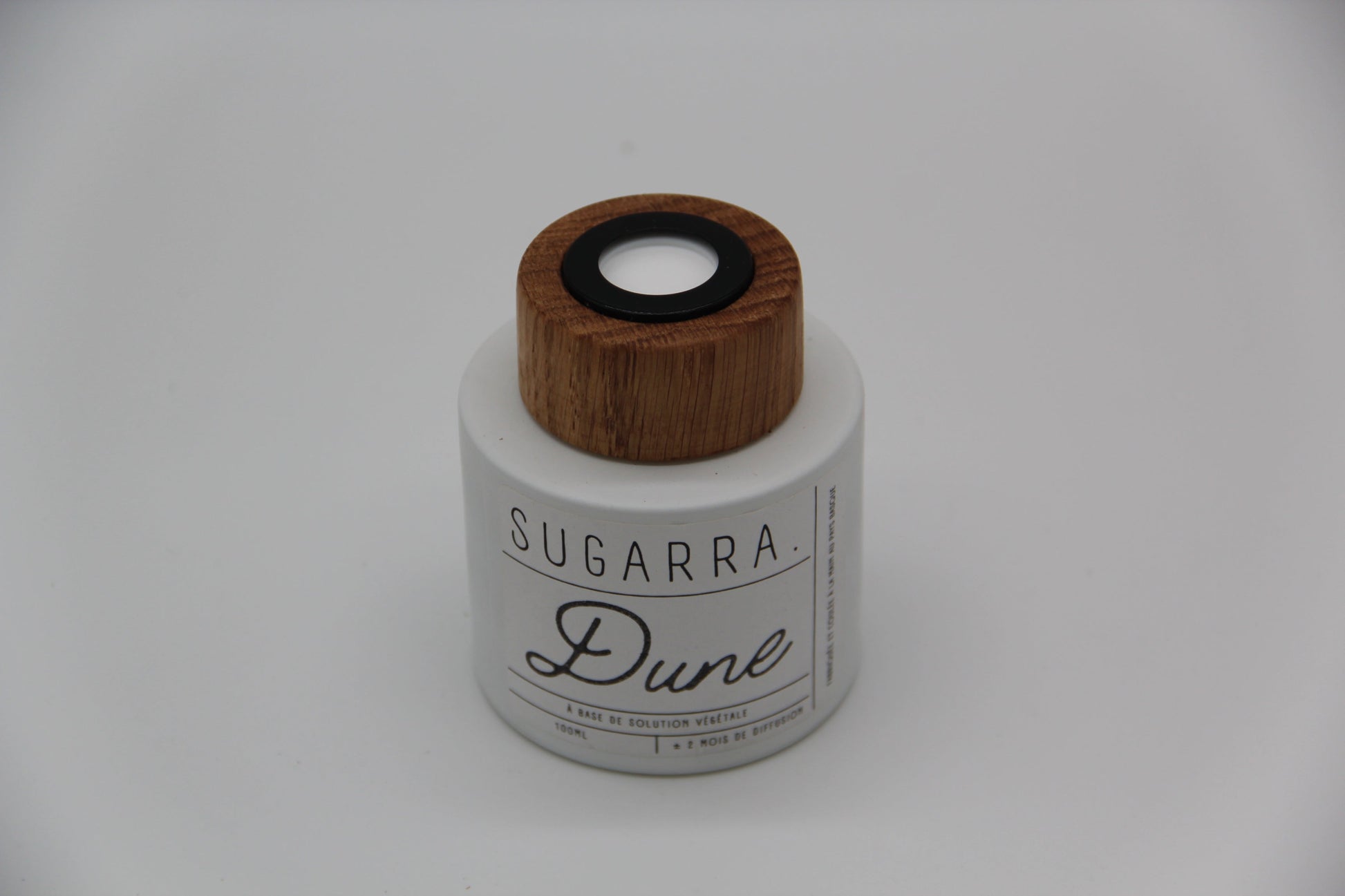 Diffuseur à tiges 100 ml avec bouchon en Chêne - Pièce n°01 Sugarra