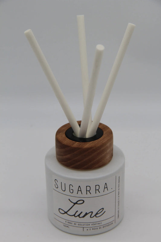 Diffuseur à tiges 100 ml avec bouchon en Chêne - Pièce n°02 Sugarra