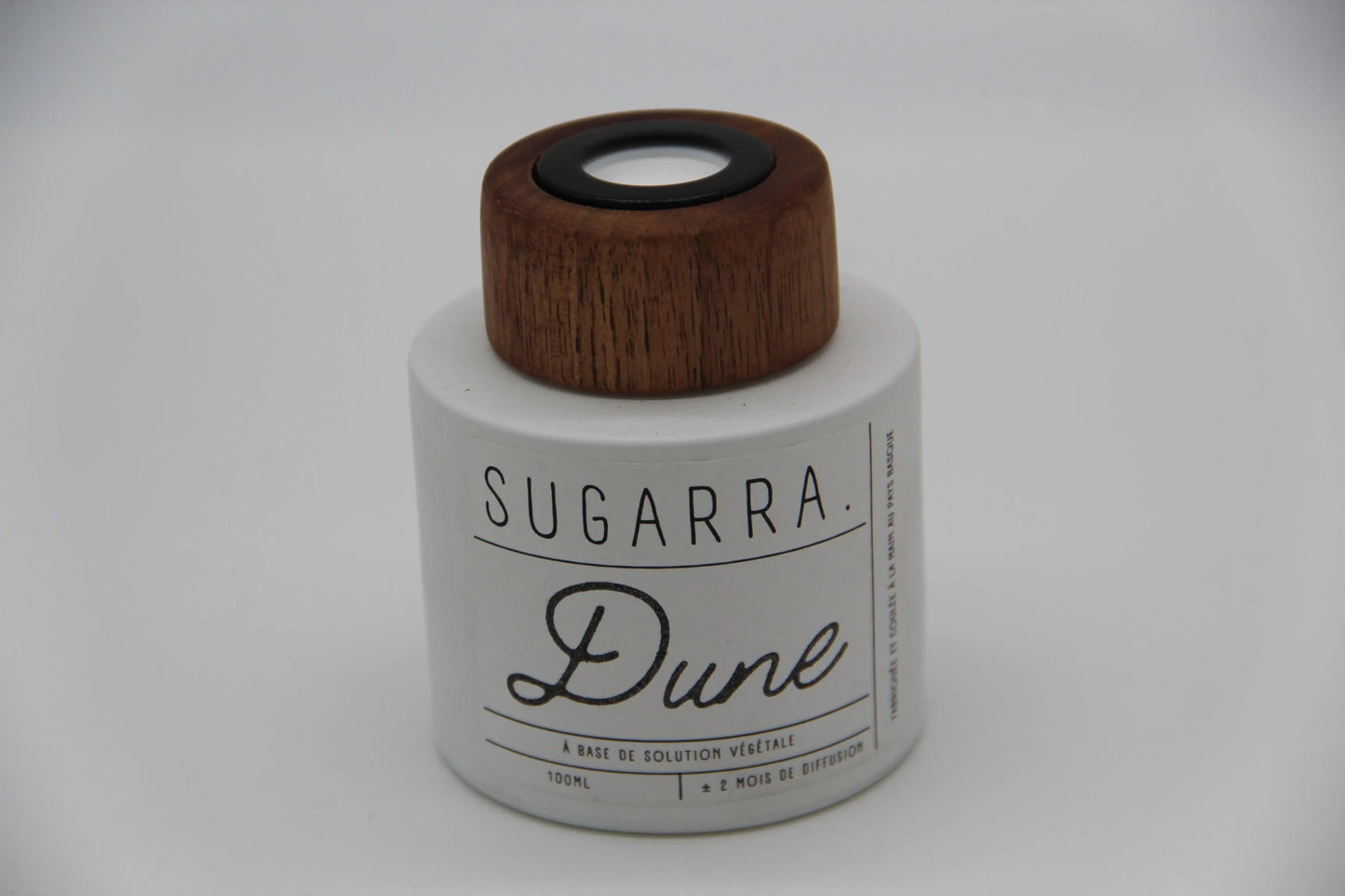 Diffuseur à tiges 100 ml avec bouchon en Noyer - Pièce n°01 Sugarra
